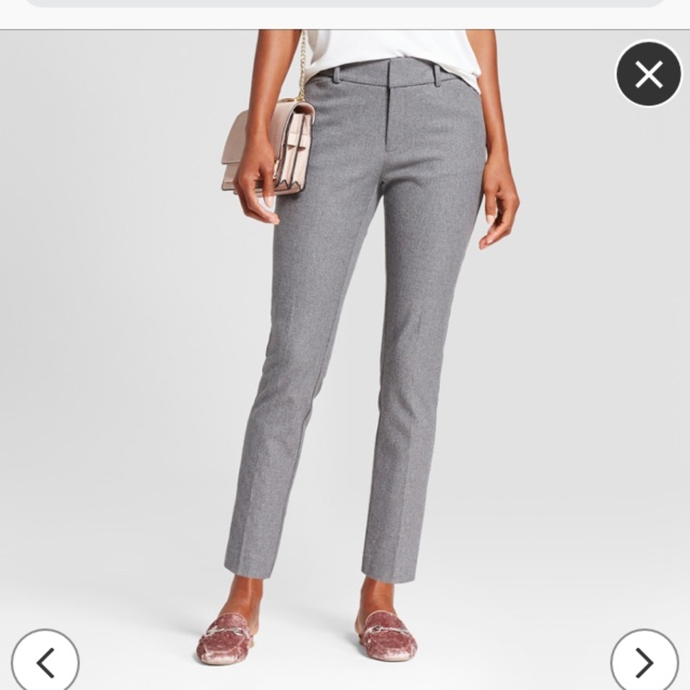 Slim Fit Cropped Ankle Pants